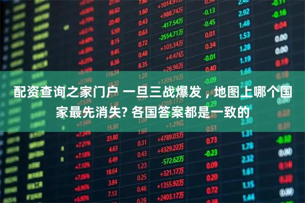 配资查询之家门户 一旦三战爆发 , 地图上哪个国家最先消失? 各国答案都是一致的